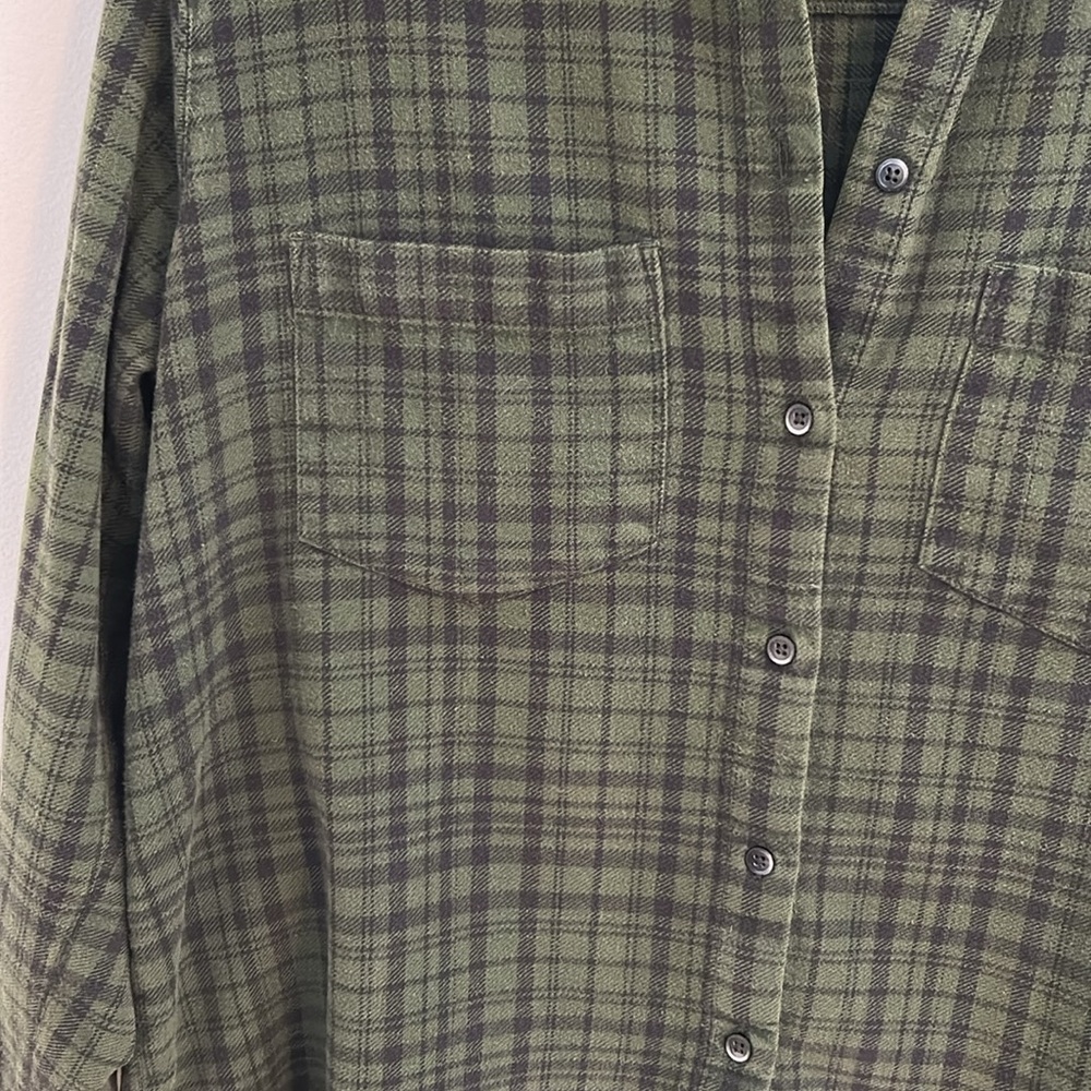Madewell Women’s Boyshirt oversized Flannel.100% Cotton Size Small. Hunter Green - Picture 5 of 11